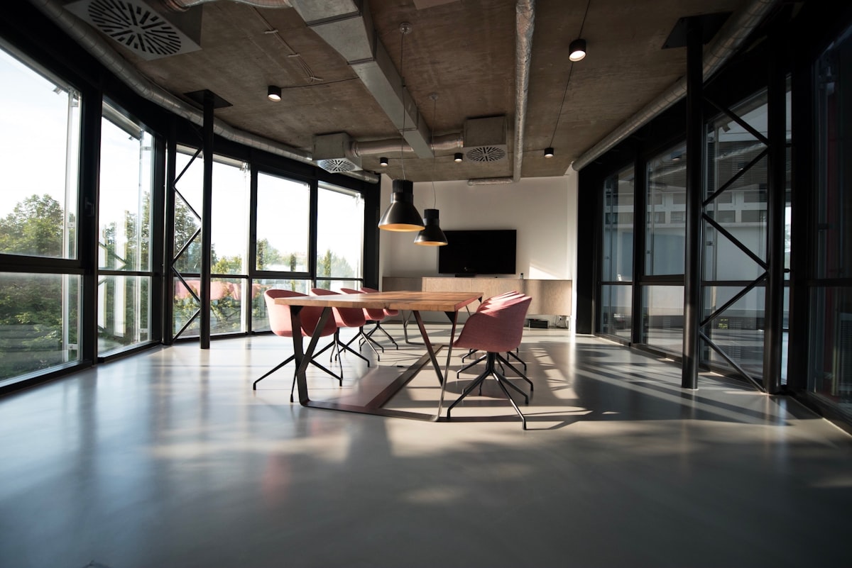Office reception secured with access control system